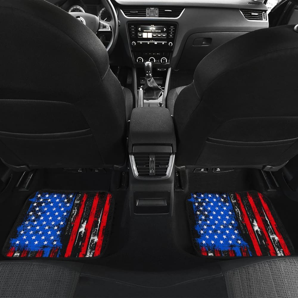 Amazing Thin Red Line American Flag Car Floor Mats