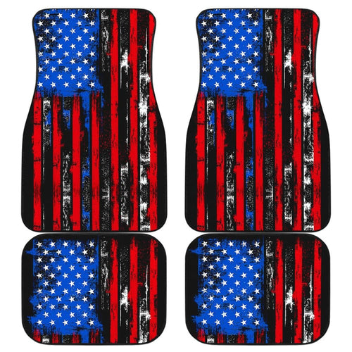 Amazing Thin Red Line American Flag Car Floor Mats