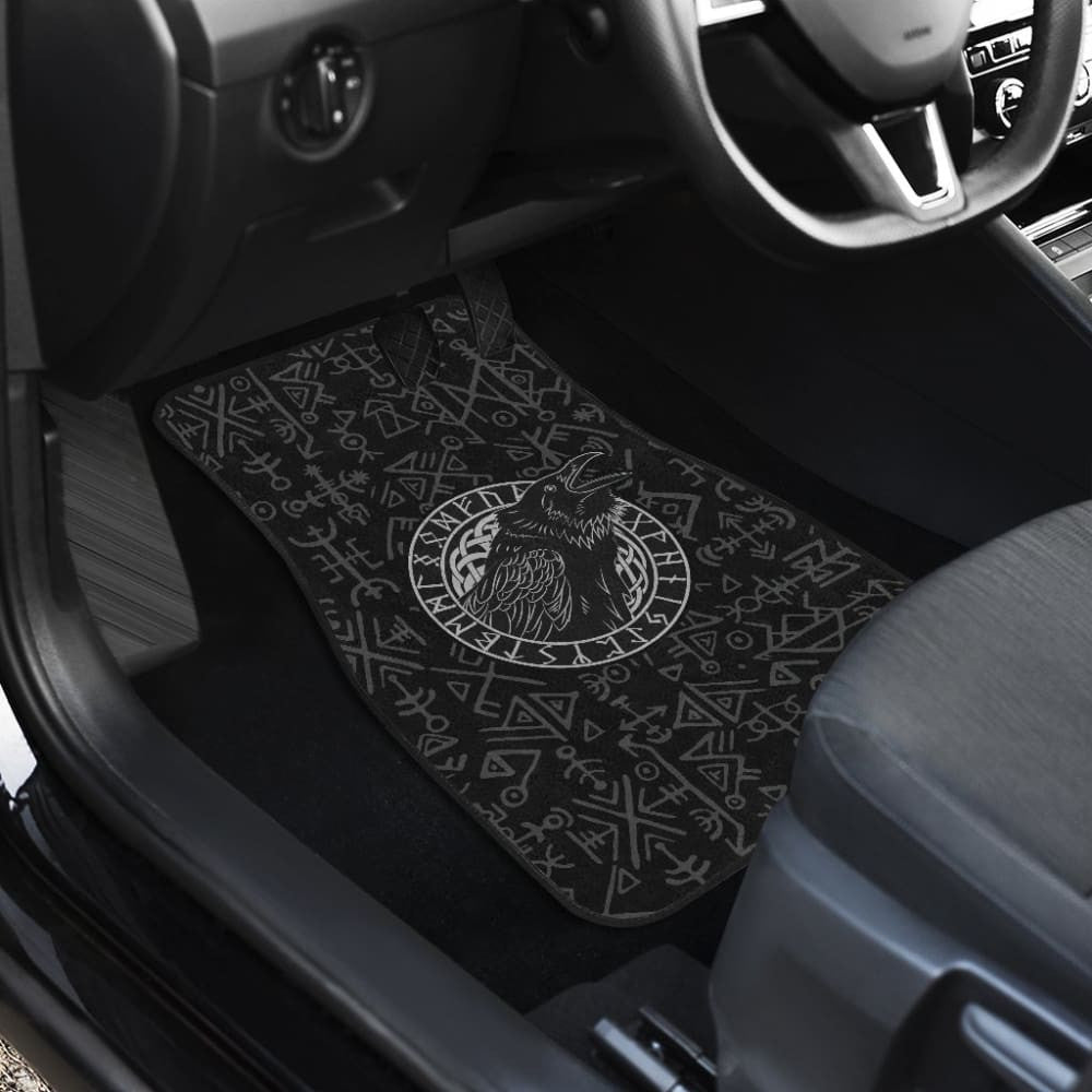 Viking Raven Odin Vegvisir Symbol Car Floor Mats