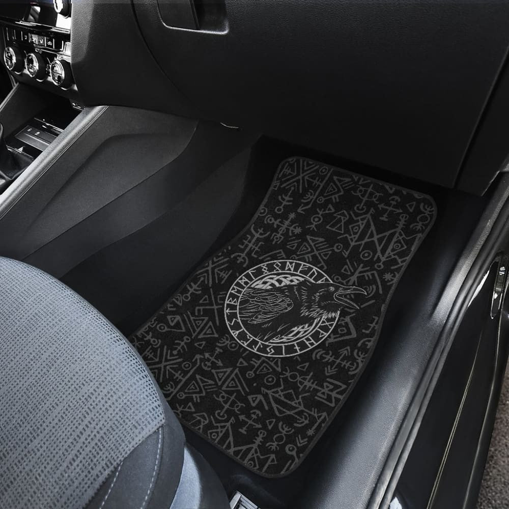 Viking Raven Odin Vegvisir Symbol Car Floor Mats