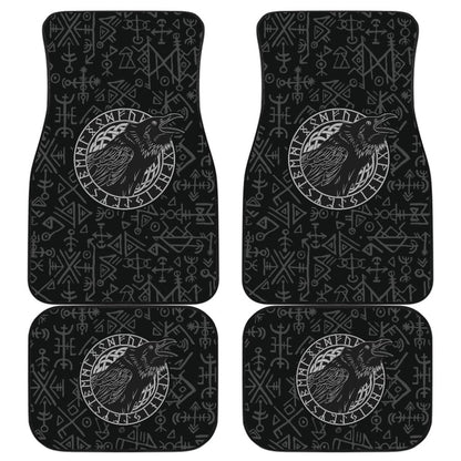 Viking Raven Odin Vegvisir Symbol Car Floor Mats