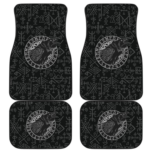 Viking Raven Odin Vegvisir Symbol Car Floor Mats