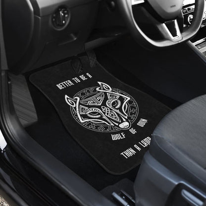Wolf of Odin Fenrir Vegvisir Symbol Car Floor Mats