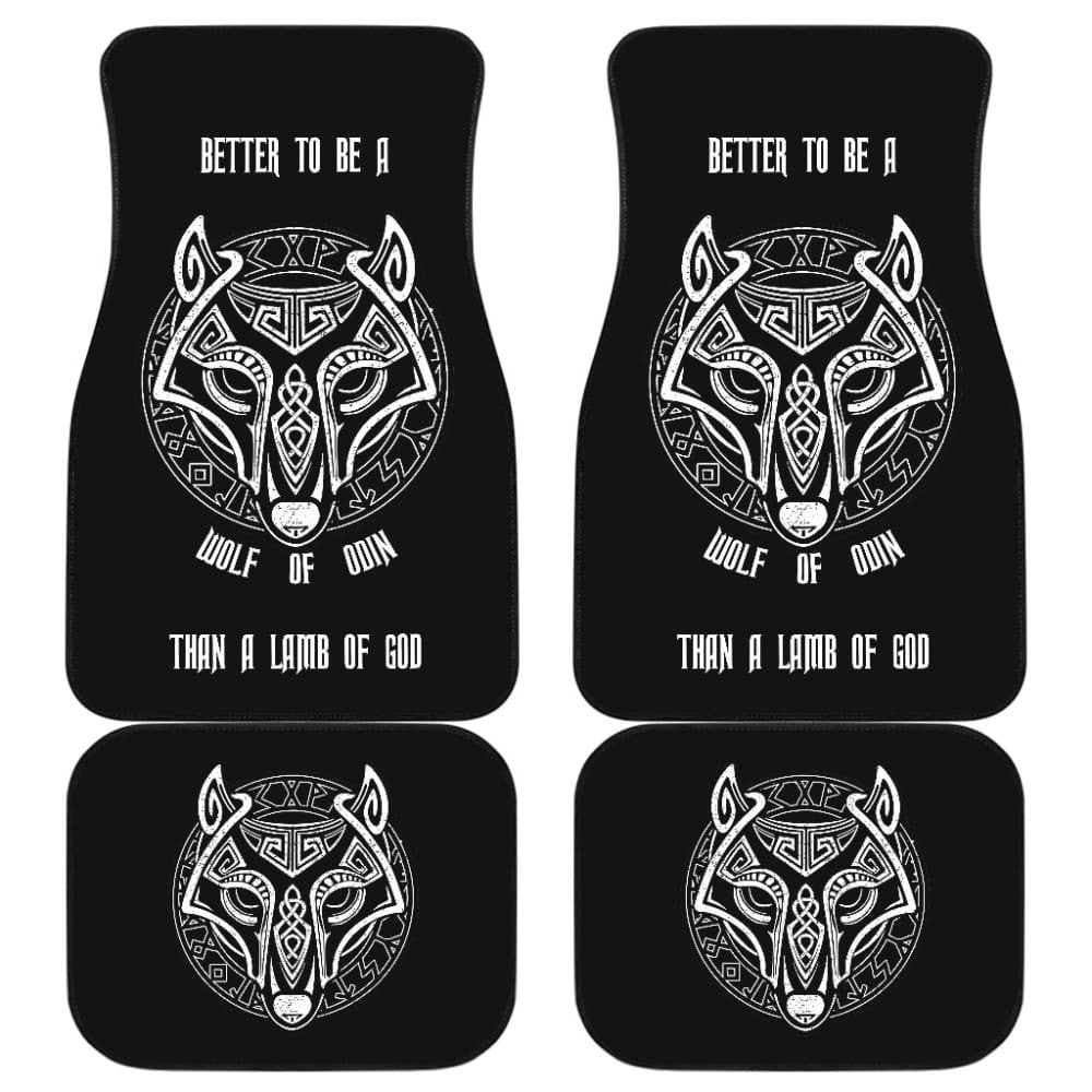 Wolf of Odin Fenrir Vegvisir Symbol Car Floor Mats