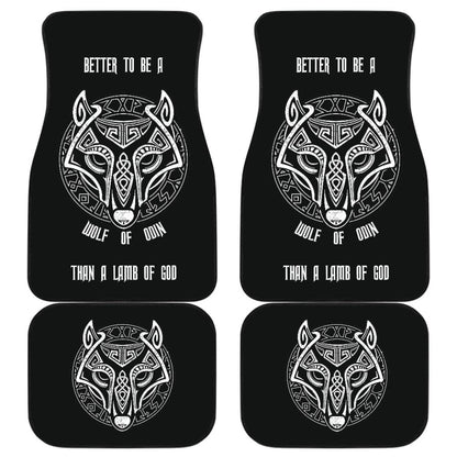 Wolf of Odin Fenrir Vegvisir Symbol Car Floor Mats