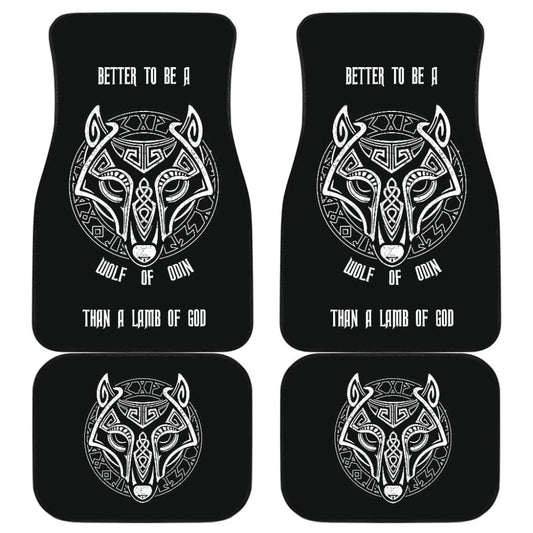 Wolf of Odin Fenrir Vegvisir Symbol Car Floor Mats