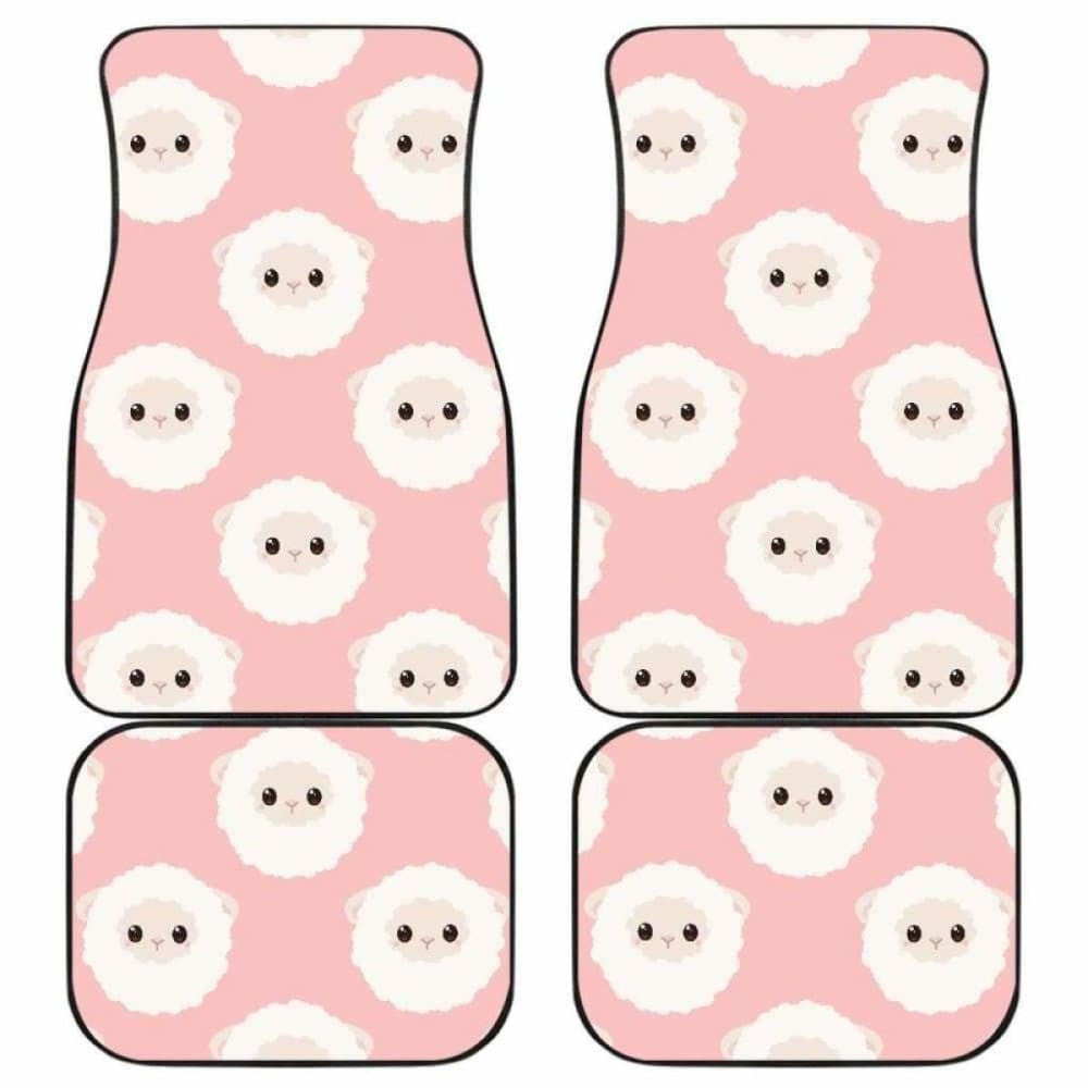Cute Sheep Pattern Front And Back Car Mats