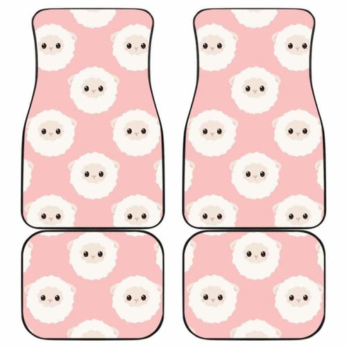 Cute Sheep Pattern Front And Back Car Mats