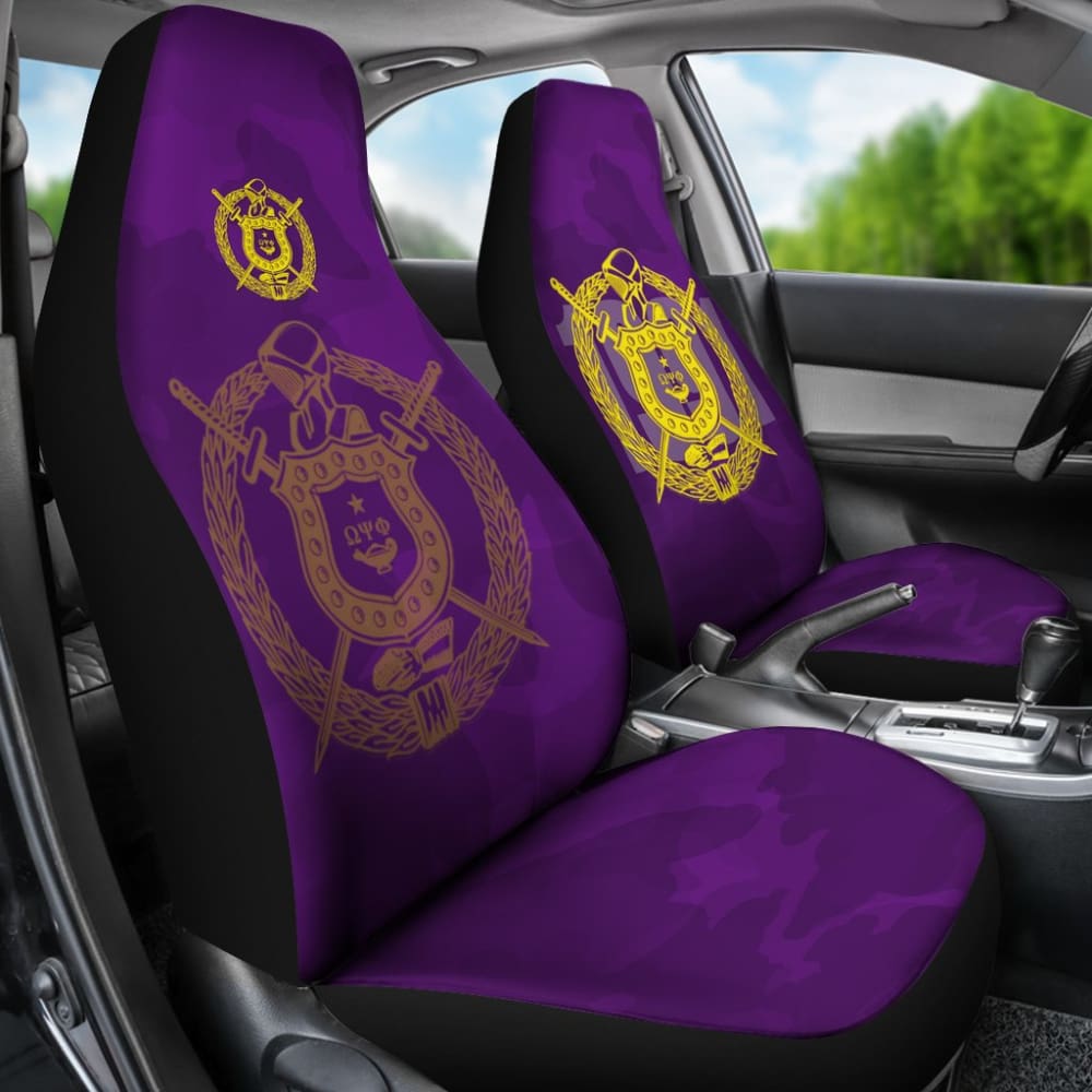 Omega Psi Phi Fraternity Car Seat Covers Camouflage