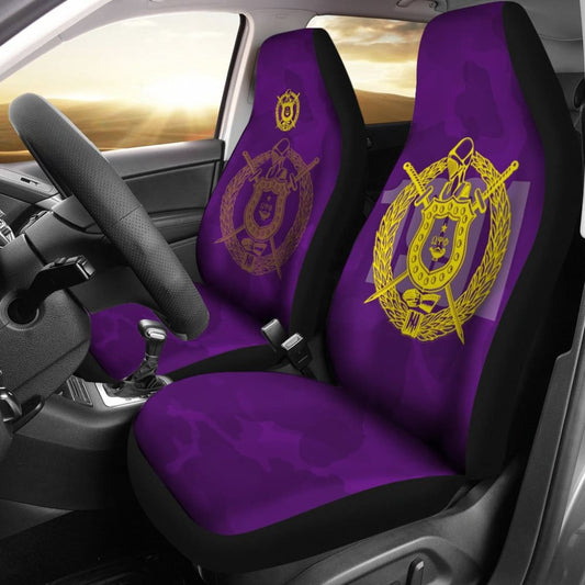 Omega Psi Phi Fraternity Car Seat Covers Camouflage