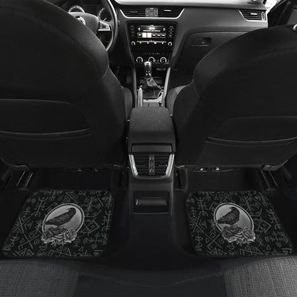 Amazing Viking Odin Raven Floral Rune Symbols Car Floor Mats