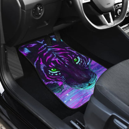 Digital Magical River Tiger Face Car Floor Mats