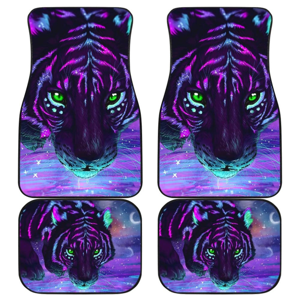 Digital Magical River Tiger Face Car Floor Mats