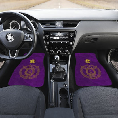 Omega Psi Phi Crest Purple Camouflage Car Floor Mats
