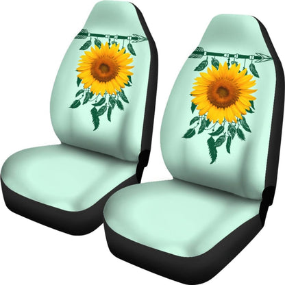 Amazing Gift Ideas Sunflower Native American Pattern Celeste Background Car Seat Covers