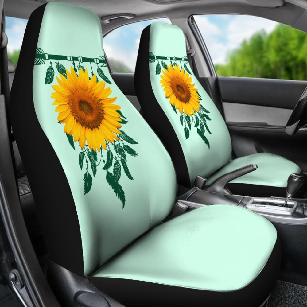 Amazing Gift Ideas Sunflower Native American Pattern Celeste Background Car Seat Covers