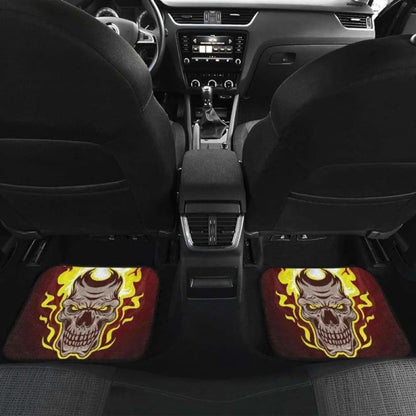 Set Of Pcs Flaming Skull Car Mats