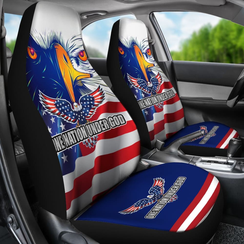 One Nation Under God American Flag Day Car Seat Covers