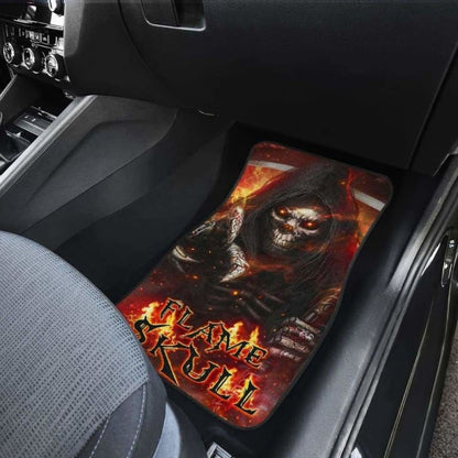 Set Of Pcs Flaming Skull Car Mats
