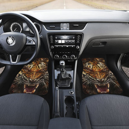 Angry Tiger Roar Car Floor Mats