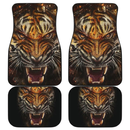 Angry Tiger Roar Car Floor Mats