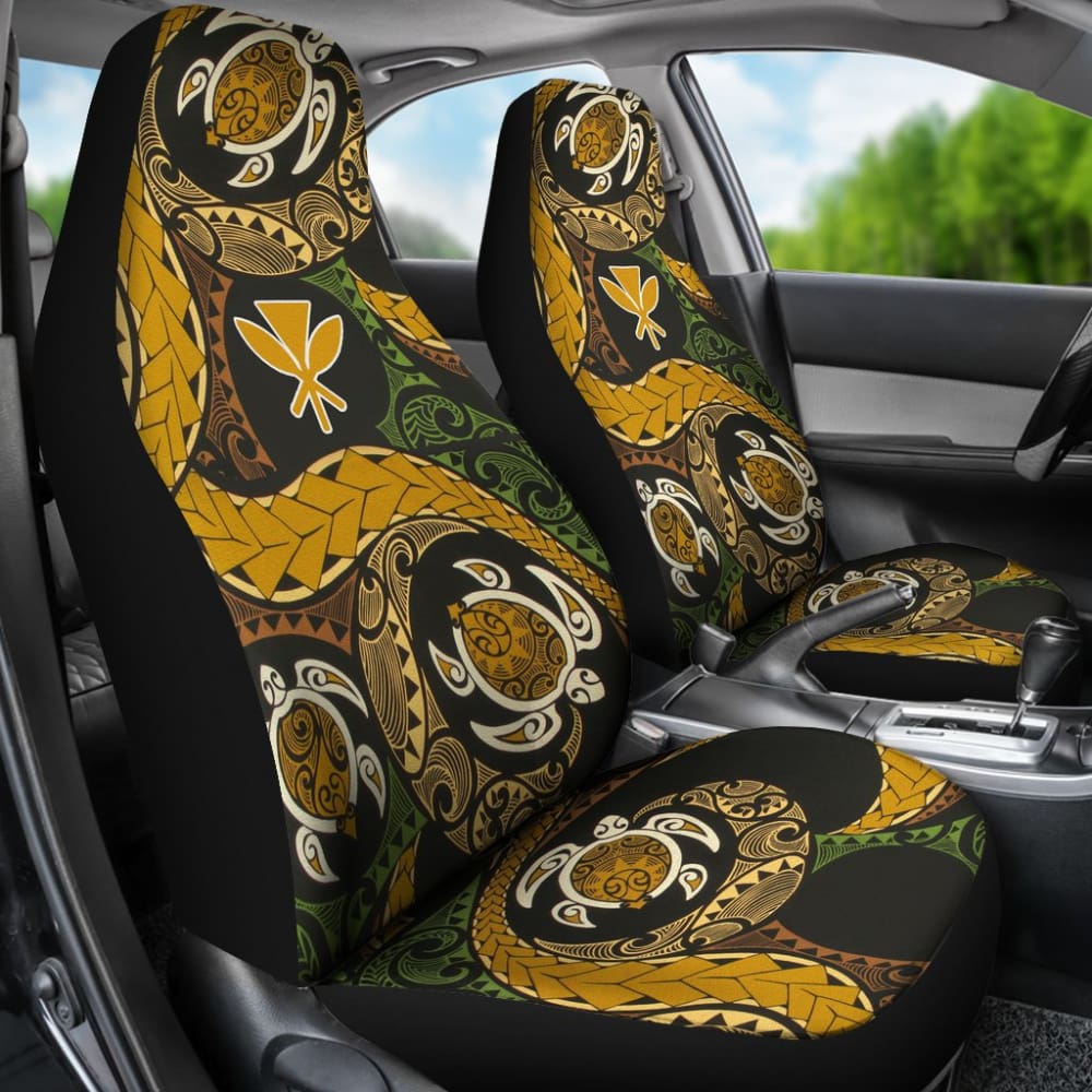 Amazing Native Hawaiians Kanaka Maoli Polynesian Tattoo Turtle Car Seat Covers