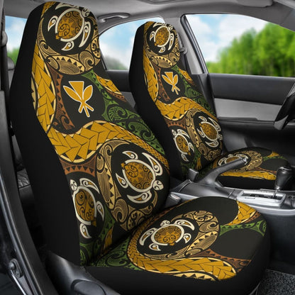 Amazing Native Hawaiians Kanaka Maoli Polynesian Tattoo Turtle Car Seat Covers