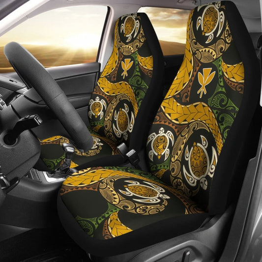 Amazing Native Hawaiians Kanaka Maoli Polynesian Tattoo Turtle Car Seat Covers