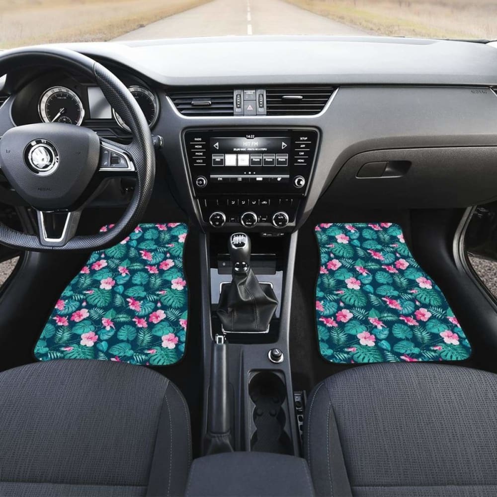 Pattern Flower Tropical Summer Car Floor Mats
