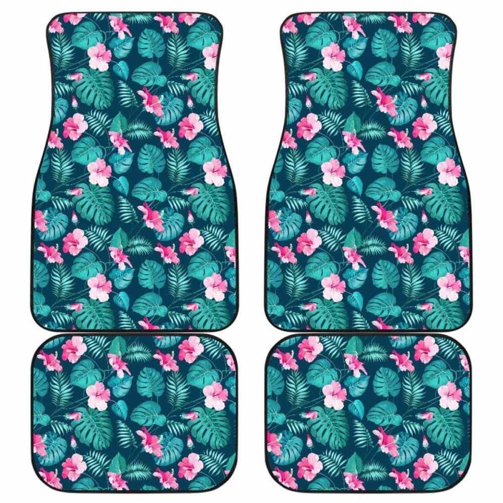 Pattern Flower Tropical Summer Car Floor Mats
