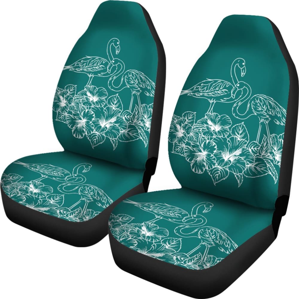 Tropical Hibiscus Flamingo Pattern Best Gift Car Lovers Car Seat Covers