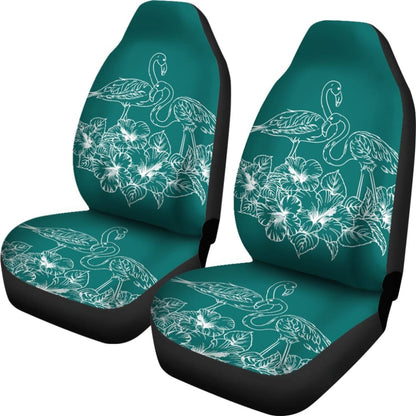 Tropical Hibiscus Flamingo Pattern Best Gift Car Lovers Car Seat Covers