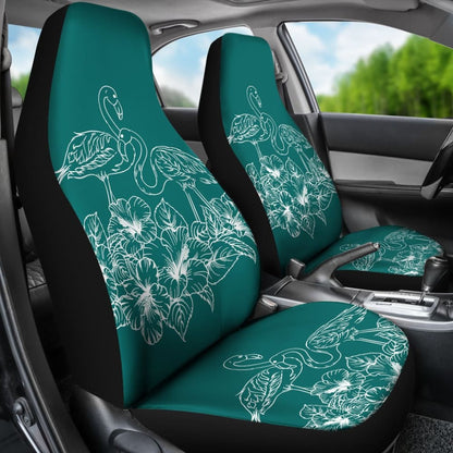 Tropical Hibiscus Flamingo Pattern Best Gift Car Lovers Car Seat Covers
