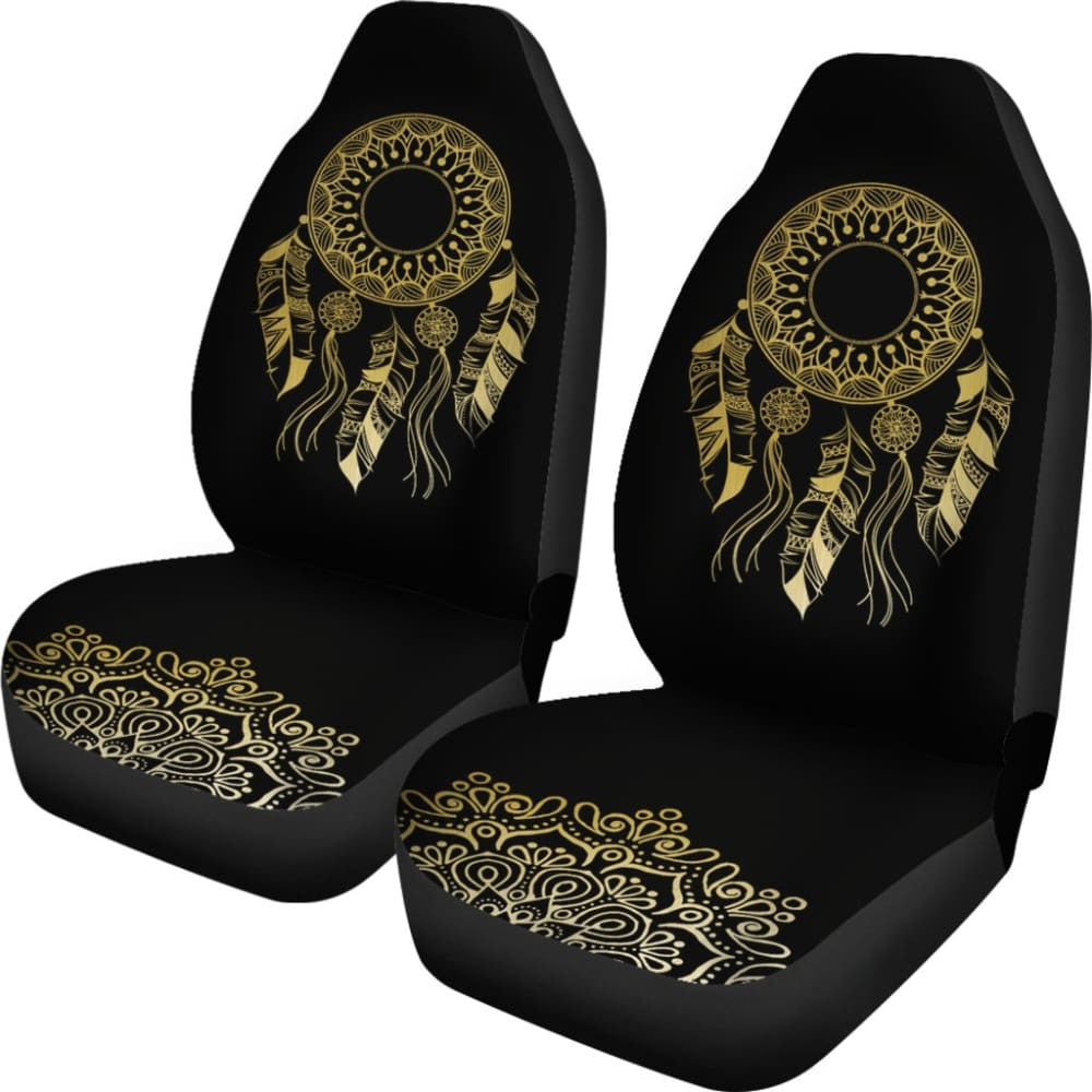 Dream Catcher Gold Mandala Lotus Boho Style Car Seat Covers