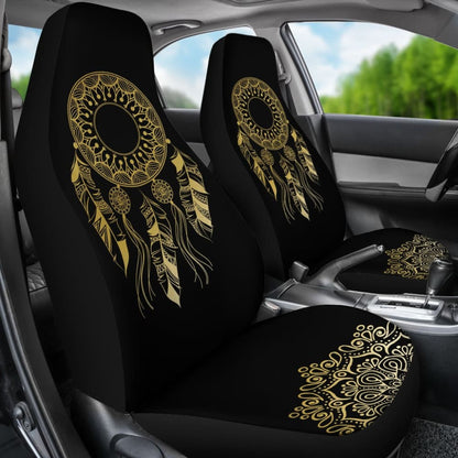 Dream Catcher Gold Mandala Lotus Boho Style Car Seat Covers