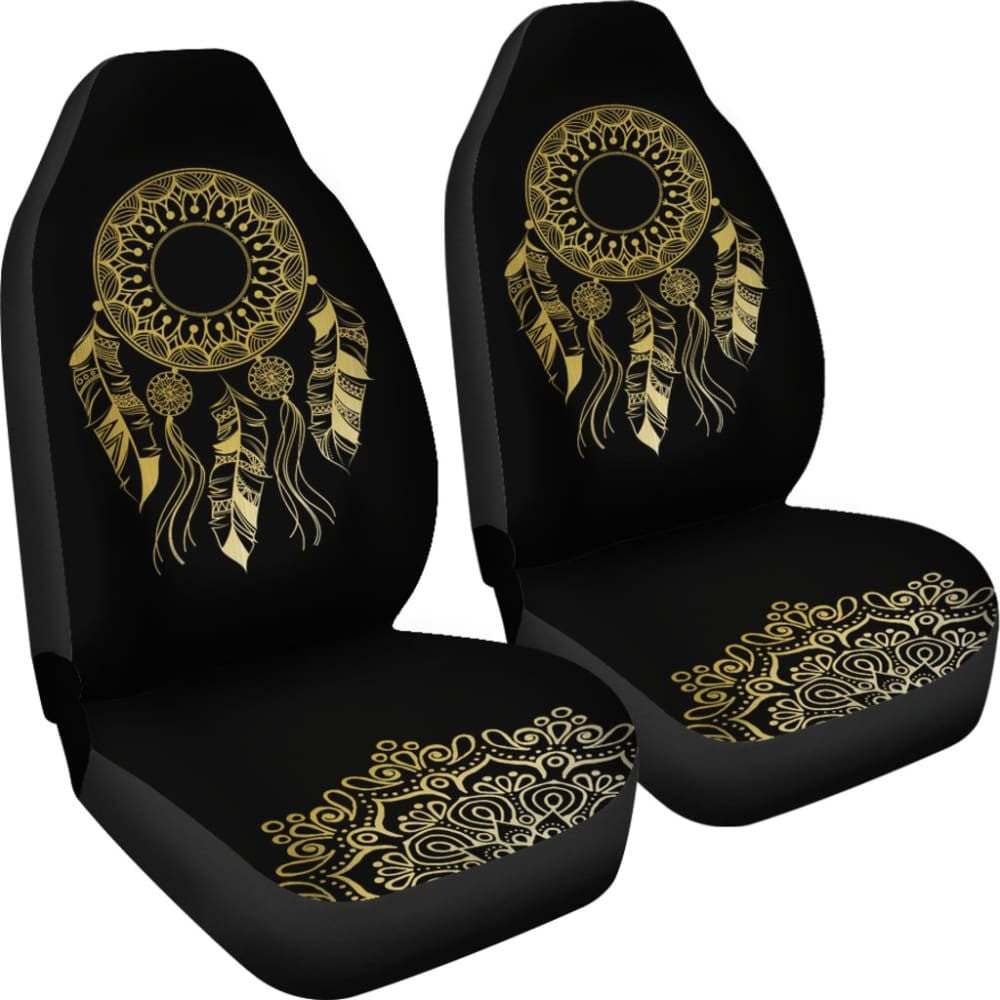 Dream Catcher Gold Mandala Lotus Boho Style Car Seat Covers