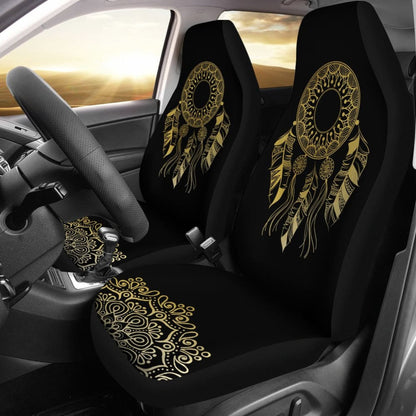 Dream Catcher Gold Mandala Lotus Boho Style Car Seat Covers