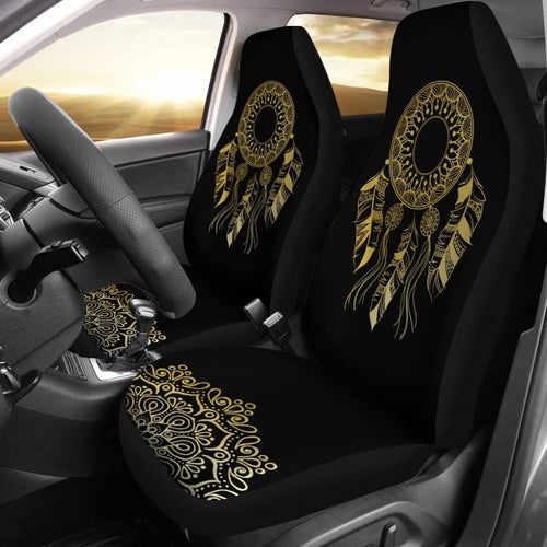 Dream Catcher Gold Mandala Lotus Boho Style Car Seat Covers