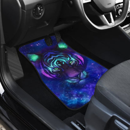 Digital Galaxy Tiger Face Car Floor Mats