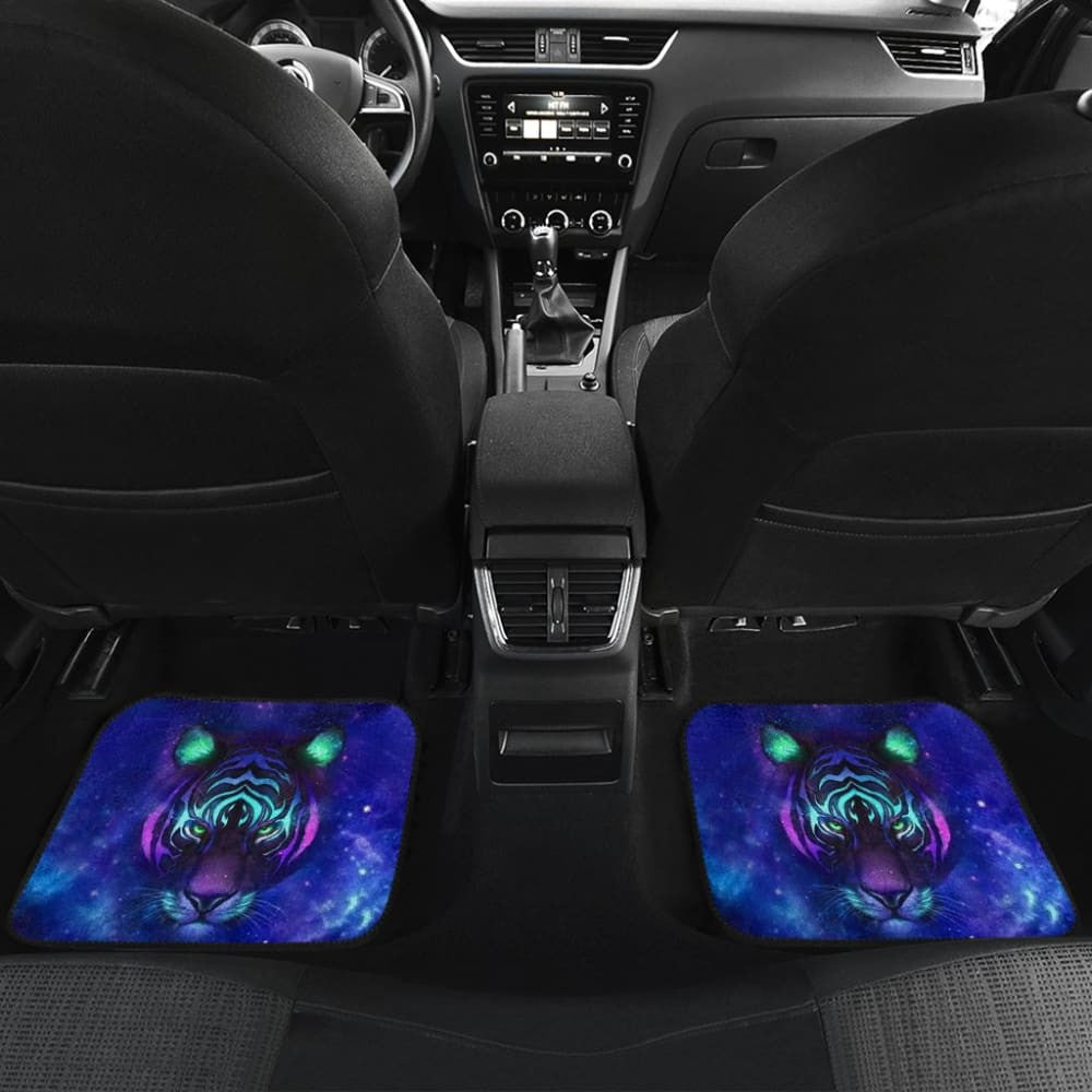 Digital Galaxy Tiger Face Car Floor Mats