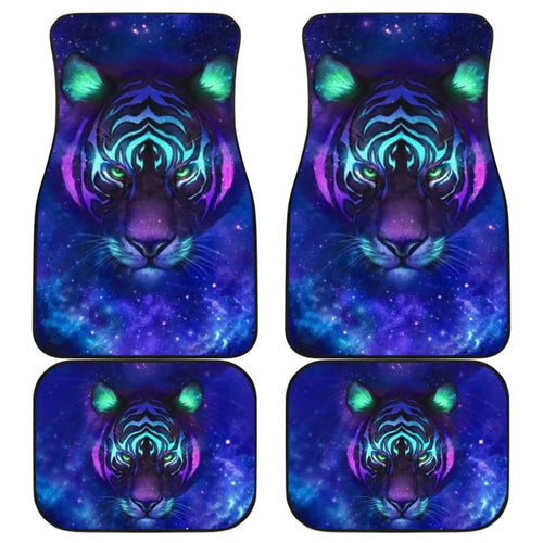 Digital Galaxy Tiger Face Car Floor Mats