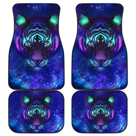 Digital Galaxy Tiger Face Car Floor Mats