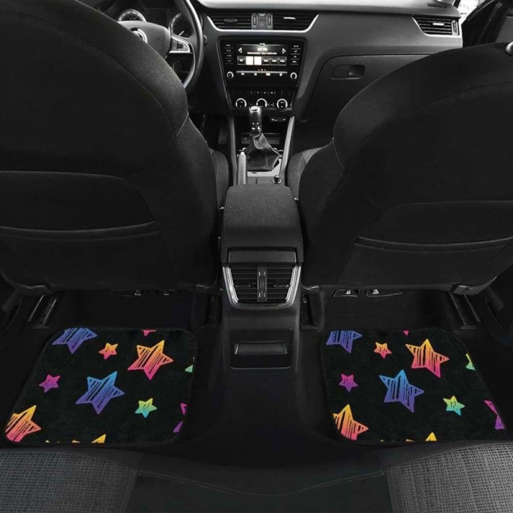 Colorful Star Pattern Front And Back Car Mats