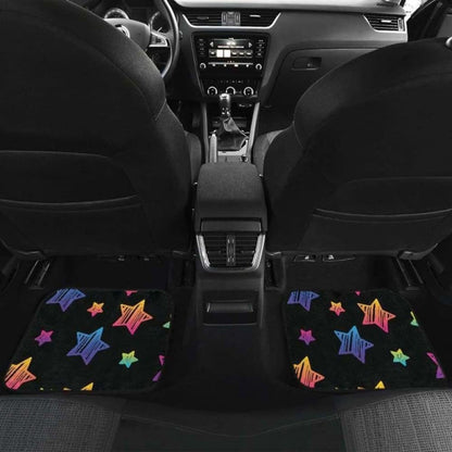 Colorful Star Pattern Front And Back Car Mats