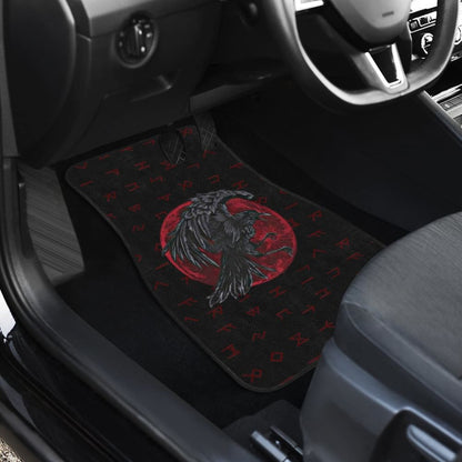 Viking Odin'S Raven Rune Car Floor Mats