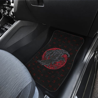 Viking Odin'S Raven Rune Car Floor Mats