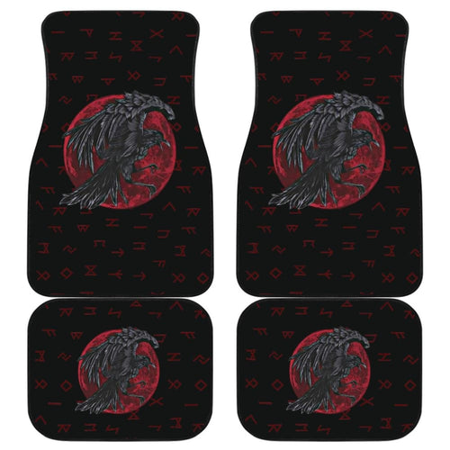Viking Odin'S Raven Rune Car Floor Mats