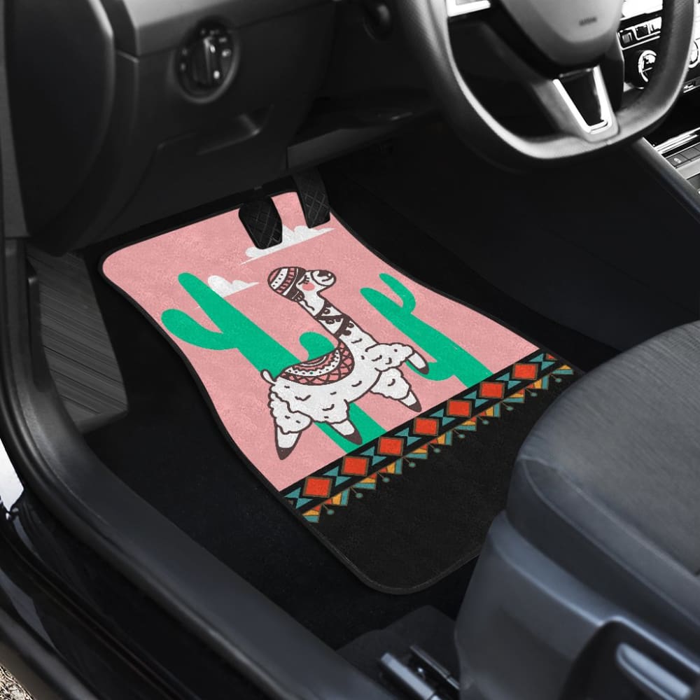 Funny Alpaca Cactus Pattern Lovely Car Floor Mats