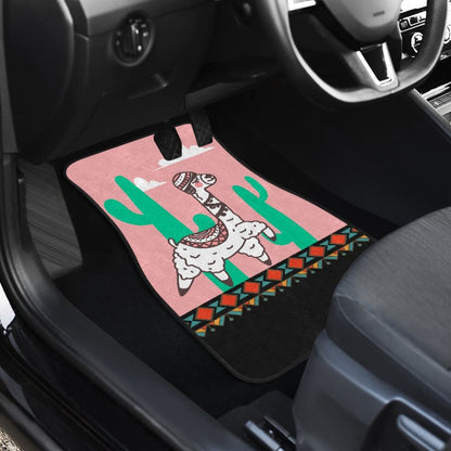Funny Alpaca Cactus Pattern Lovely Car Floor Mats