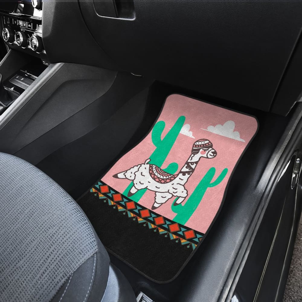 Funny Alpaca Cactus Pattern Lovely Car Floor Mats